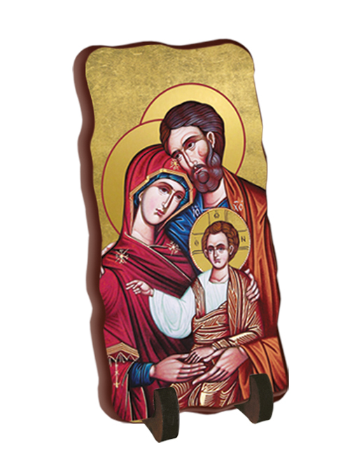 quadro arredo effetto icona antica religiosa Sacra Famiglia