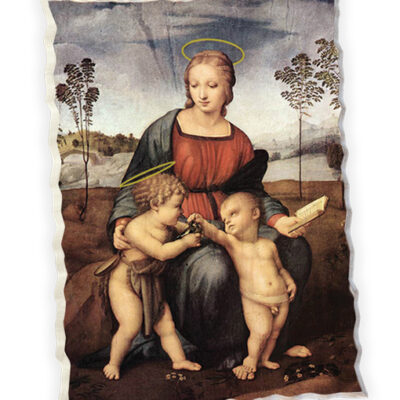 affresco quadro madonna bambino 20x28