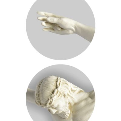 crocifisso bianco particolari