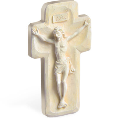 scultura croce bomboniera avorio piccola