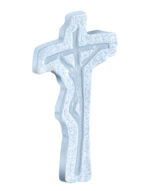 scultura croce papa bomboniera celeste