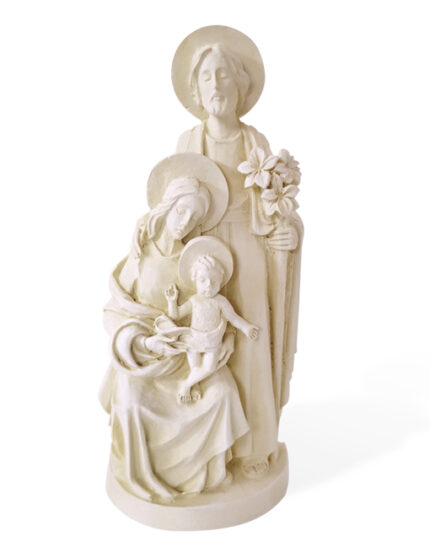 scultura sacra famiglia bomboniera avorio 8x18