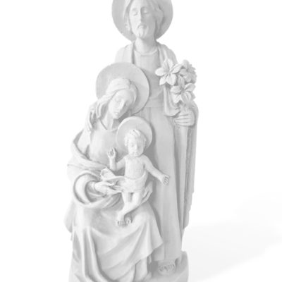 scultura sacra famiglia bomboniera bianco 4,5x9,5