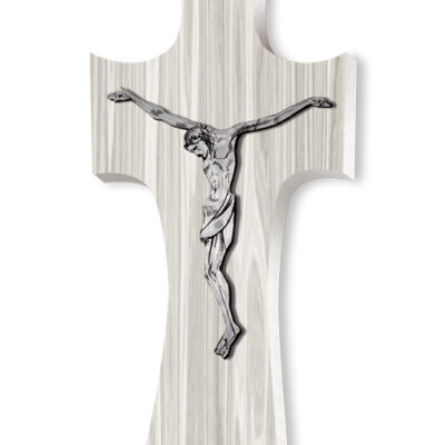 croce stilizzata legno chiaro 20X28