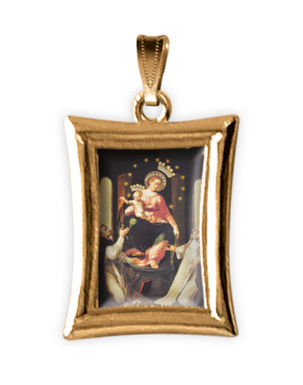 medaglia oro grande madonna rosario pompei