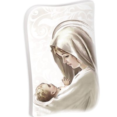 wave quadro bomboniera madonna bambino 37x57