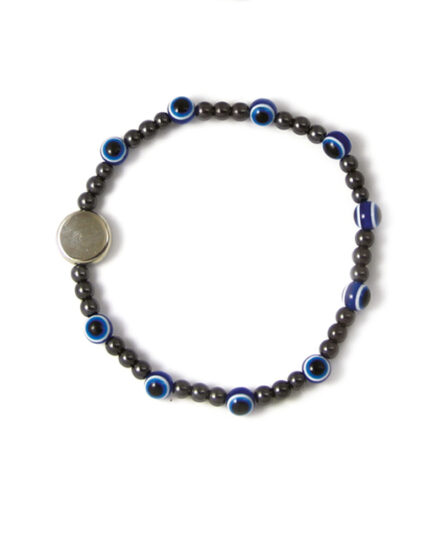 bracciale vetro occhio di tigre blu l072blu