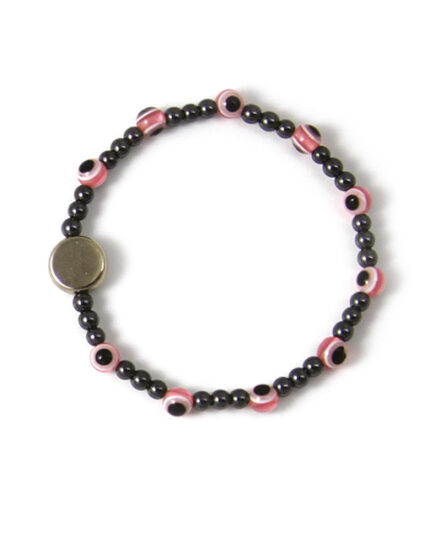 bracciale vetro occhio di tigre rosa l072rosa