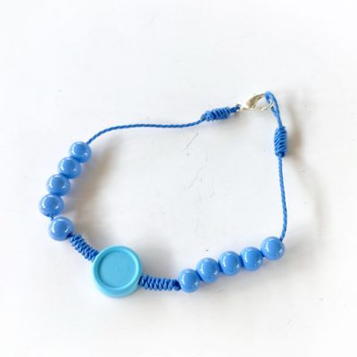 bracciale legno corda ab06blu