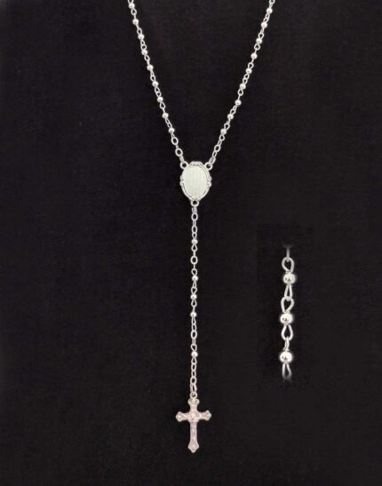 rosario metallo argentato ar31