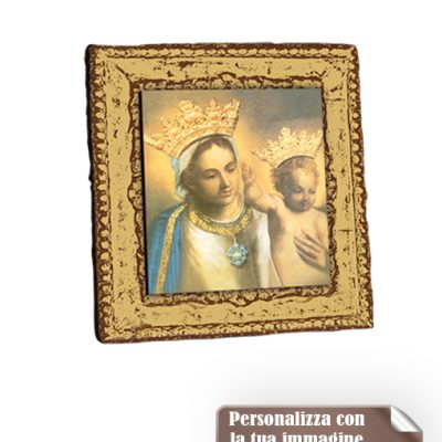 magnete quadretto legno oro cm 6x6