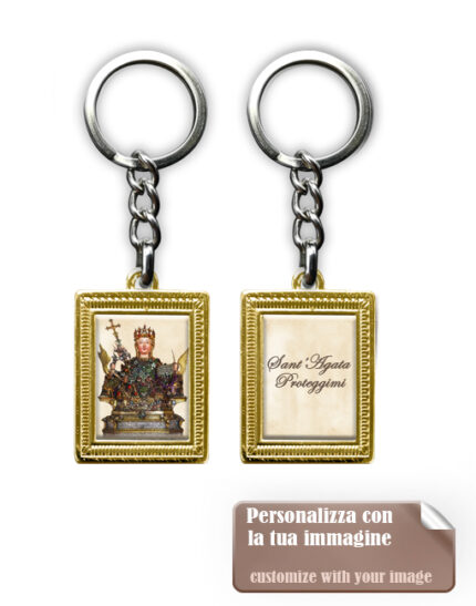 portachiavi oro bifacciale