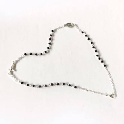 collana cristallo nero madonna miracolosa
