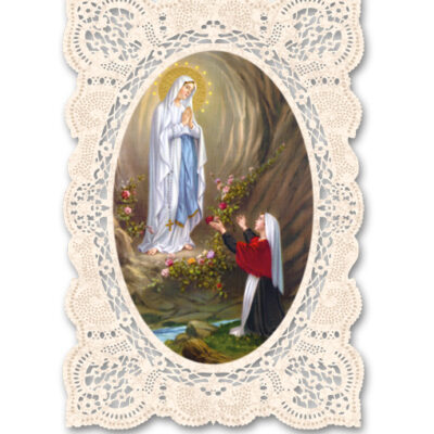 immagine ricamata collezione madonna lourdes