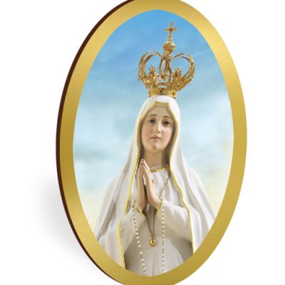 magnete ovale oro madonna