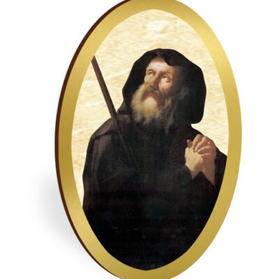 magnete ovale oro san francesco