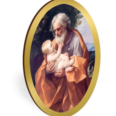 magnete ovale oro san giuseppe