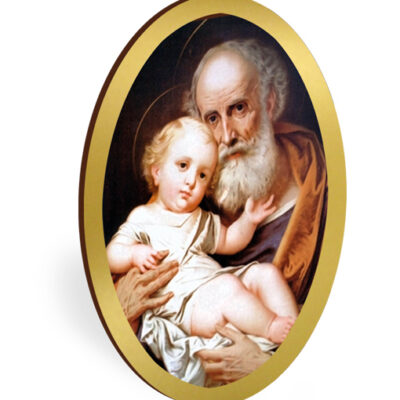 magnete ovale oro san giuseppe