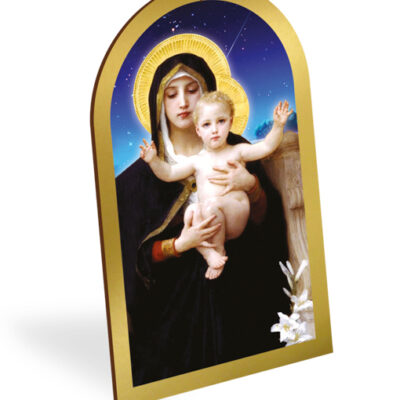 pala legno oro quadro madonna bambino