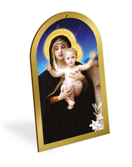 pala legno oro quadro madonna bambino