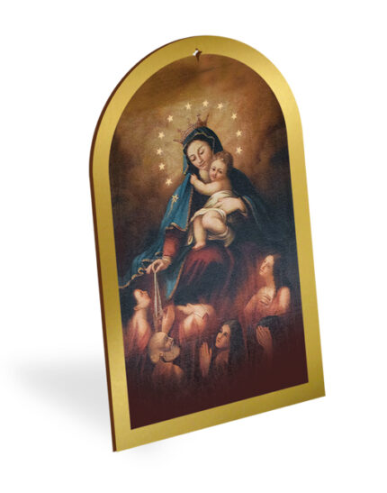pala legno oro quadro madonna 16x25