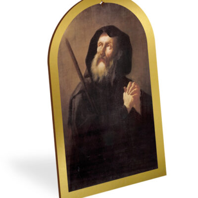 pala legno oro quadro san francesco 16x25