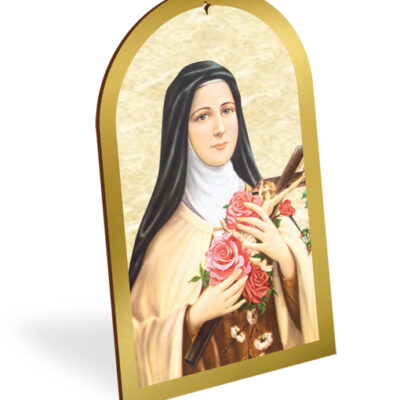 pala legno oro quadro santa teresa 16x25