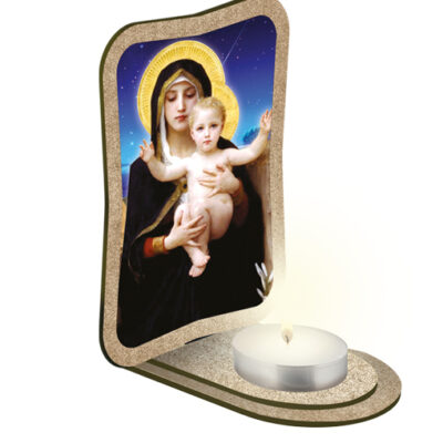 portaluce candela lumino madonna bambino