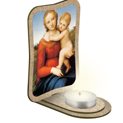 portaluce candela lumino madonna bambino