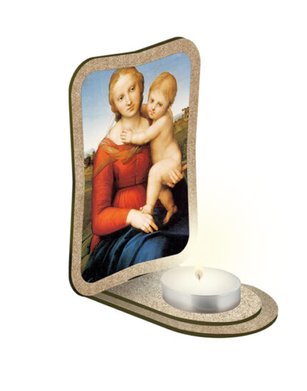 portaluce candela lumino madonna bambino