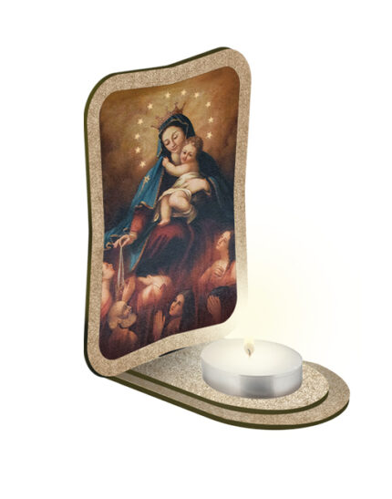 portaluce candela lumino madonna con bambino