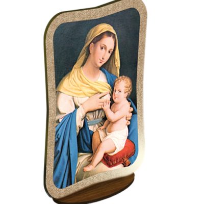 quadretto appoggio madonna bambino