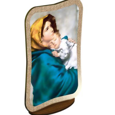 quadretto appoggio madonna bambino