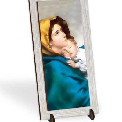 quadretto bidimensionale cornice madonna bambino