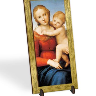 quadretto bidimensionale cornice oro madonna bambino