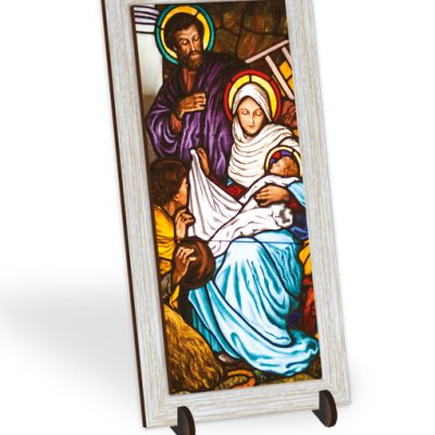 quadretto bidimensionale sacra famiglia cornice bomboniera