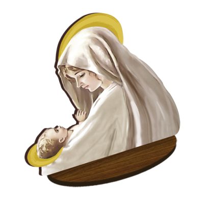 sagomato appoggio madonna bambino natale