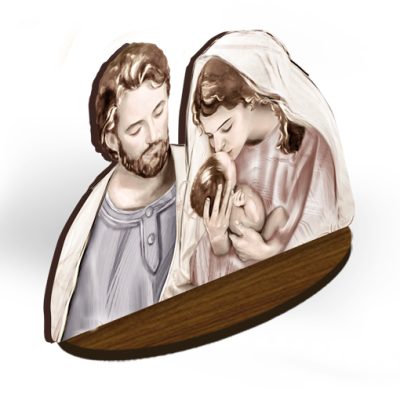 sagomato appoggio sacra famiglia natale