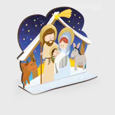 sagomato appoggio sacra famiglia natale