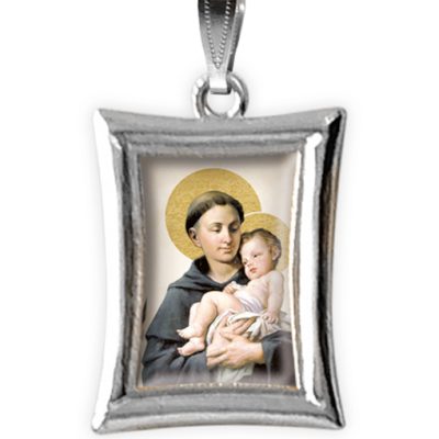 medaglia argento nikel sant'antonio