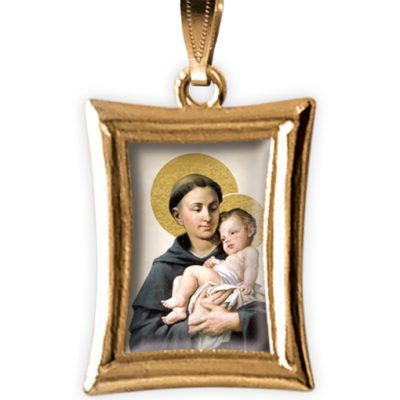 medaglia oro rettangolare san antonio