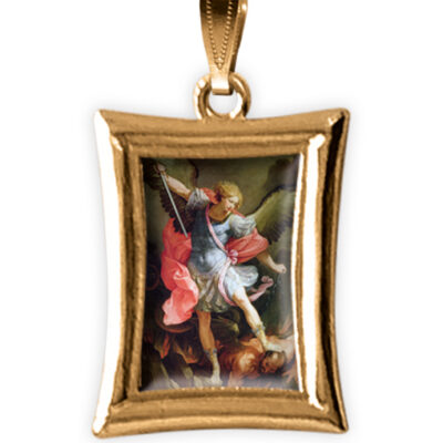 medaglia oro rettangolare san michele