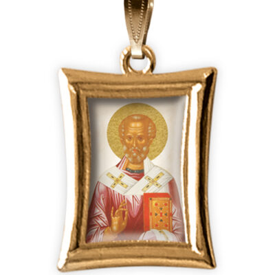 medaglia oro rettangolare san nicola