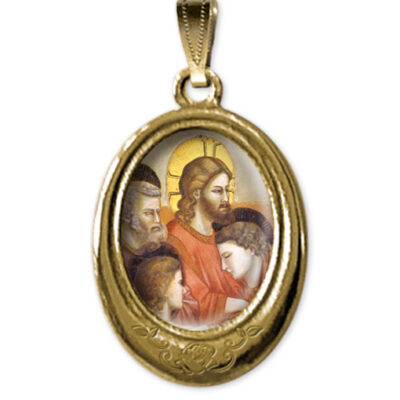 medaglia oro ovale gesu