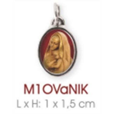 Medaglia con occhiello ovale piccola cm 1x1,5 NIKEL con resinato