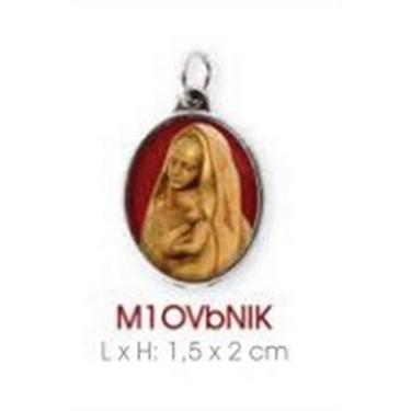 Medaglia con occhiello ovale media cm 2x1,5 NIKEL con resinato