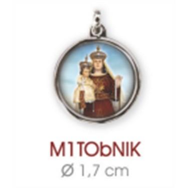 Medaglia con occhiello tonda media diam 1,7 cm NIKEL con resinato