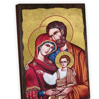 icona massello sacra famiglia 25x35